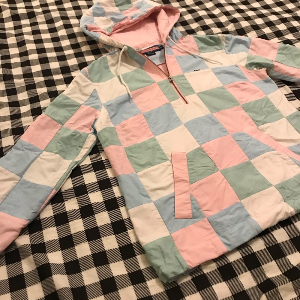 Vineyard Vines Patchwork 3/4 Zip Pullover - image 2